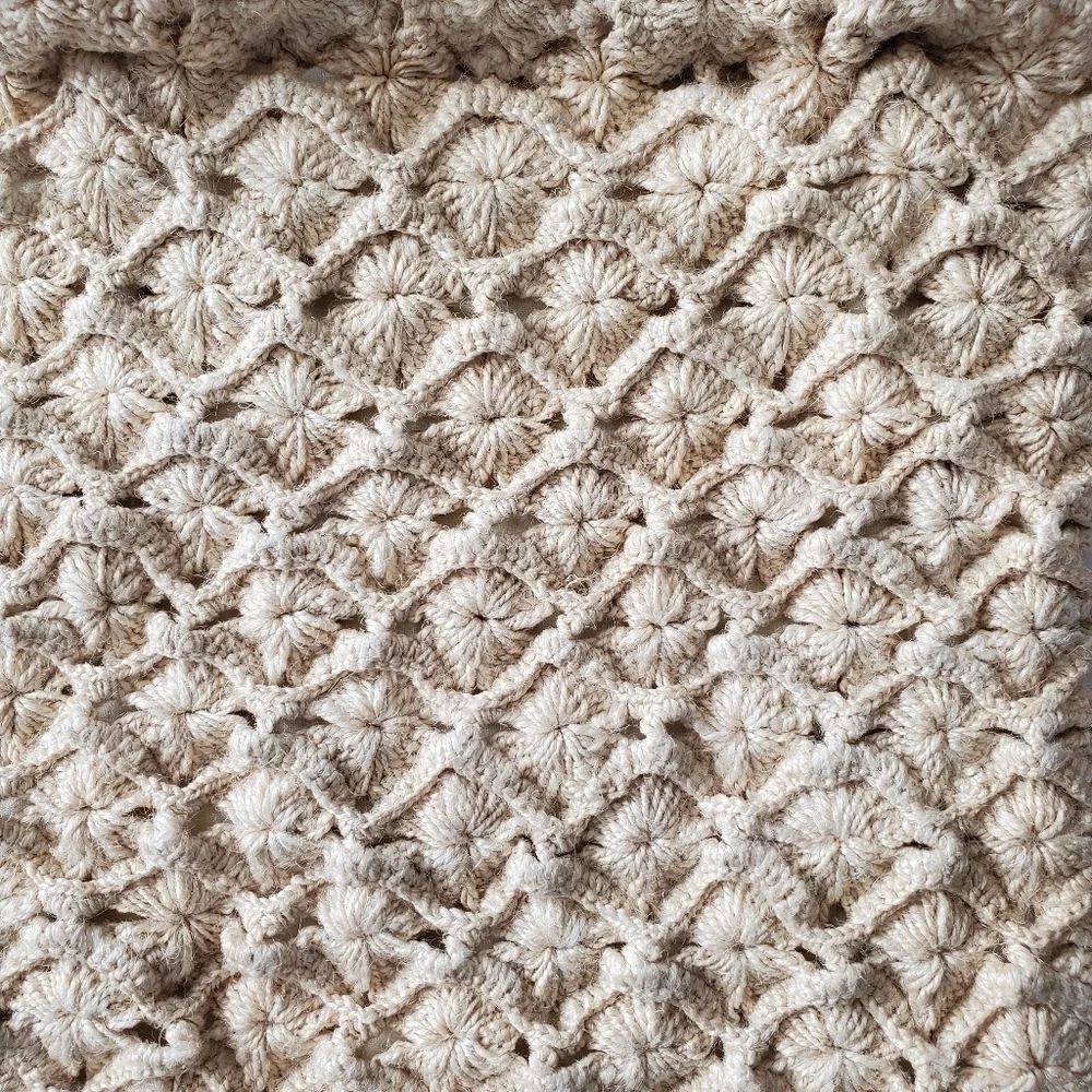 Vintage Bohemian Crochet Knit Tote Bag - Picture 4 of 8